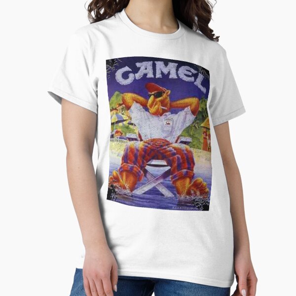 Vista previa del artículo con la obra «cigarrillos de camello», diseñado y vendido por MuffinTee.