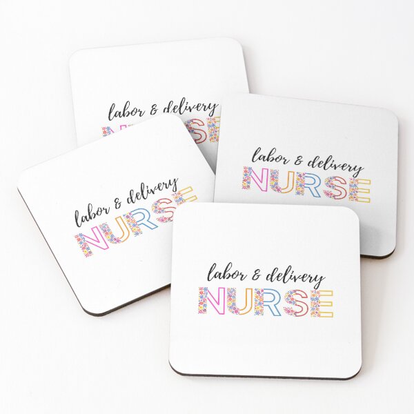 Item preview, Floral Labor and Delivery Nurse (black text)- RN - Registered Nurse - Labor and Delivery Room Nurse designed and sold by CaitU.