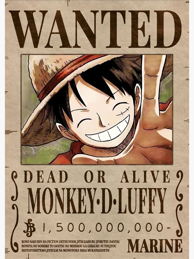 luffy bounty poster Poster for Sale by billdamiani
