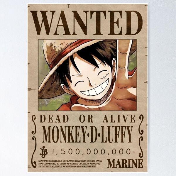 Affiche wanted Chopper 1 000 Berry ONE PIECE – Ton Manga Preferé
