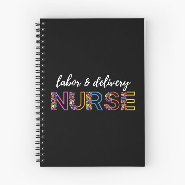 Item preview, Floral Labor and Delivery Nurse (white text)- RN - Registered Nurse - Labor and Delivery Room Nurse designed and sold by CaitU.
