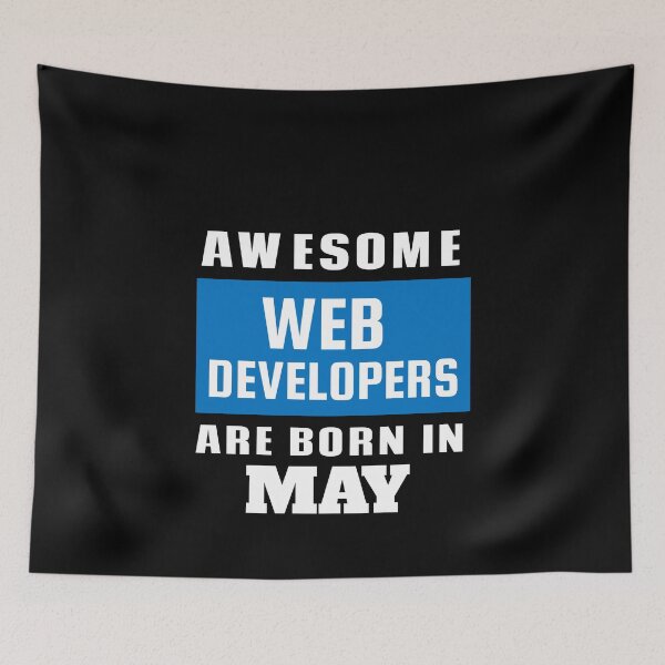 Item preview, Awesome Web Developers Are Born In May - Birthday designed and sold by Superhero Gear.
