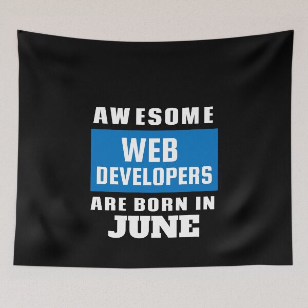 Item preview, Awesome Web Developers Are Born In June - Birthday designed and sold by Superhero Gear.