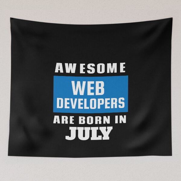 Item preview, Awesome Web Developers Are Born In July - Birthday designed and sold by Superhero Gear.
