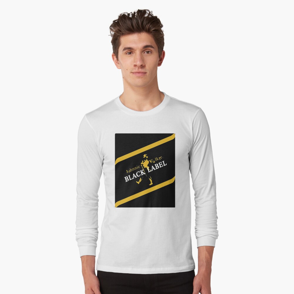 Johnnie Walker Long-Sleeve T-Shirt (Men's XL equivalent) cotton black type Vintage Second Hand main image 1