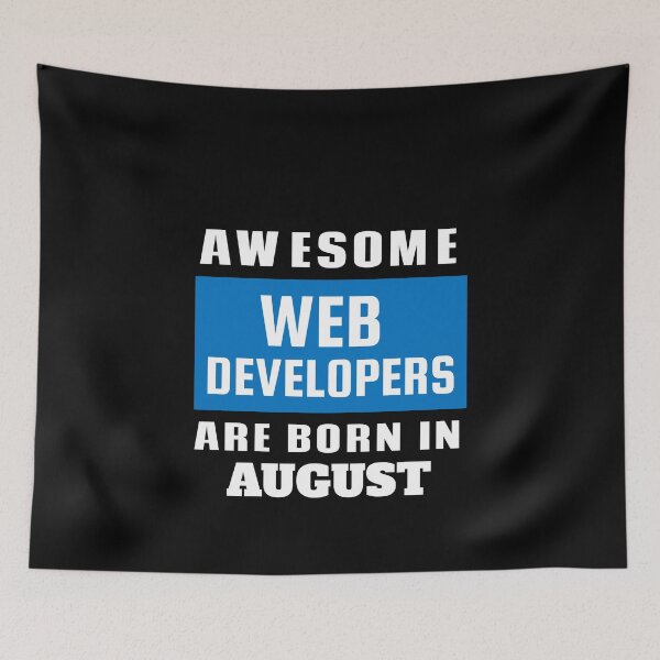 Item preview, Awesome Web Developers Are Born In August - Birthday designed and sold by Superhero Gear.