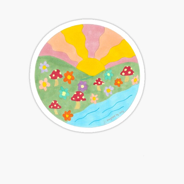 Sunset Fields Sticker