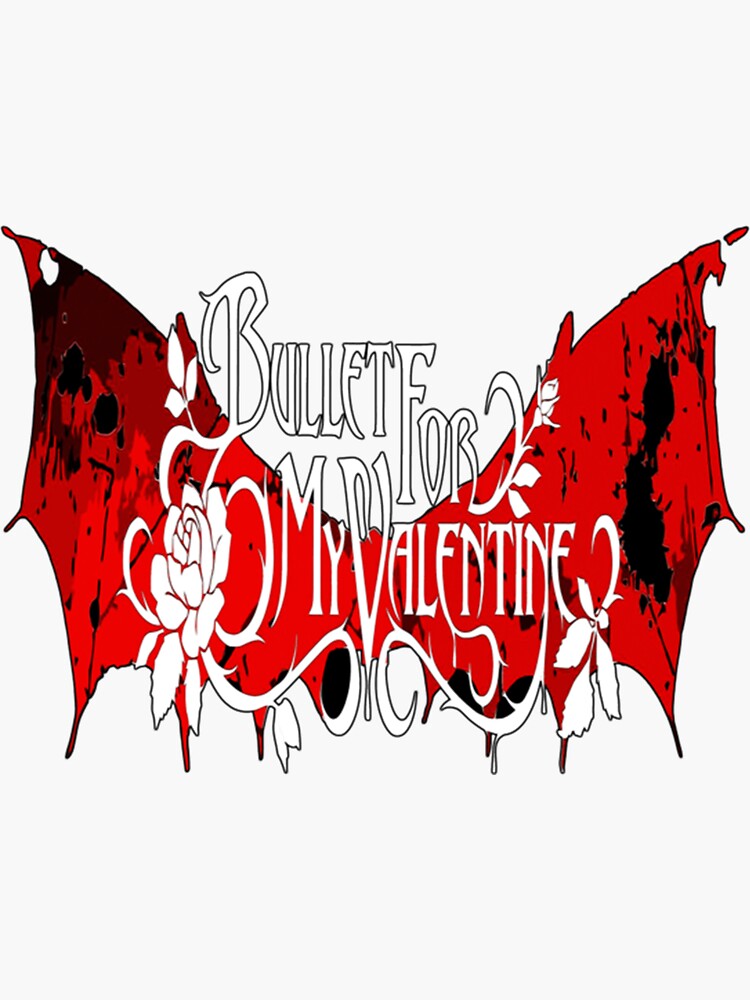 "logo bullet for my valentine art " Sticker for Sale by SinghEspanzArt