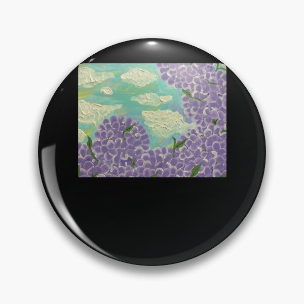 Item preview, Gracies Hydrangeas meadow, garden, clouds, sky, flowers designed and sold by MataJrRay.