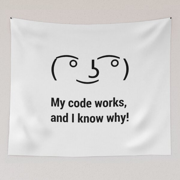 Item preview, My code works, and I know why! - Black Text Design for Confident Programmers designed and sold by geeksta.
