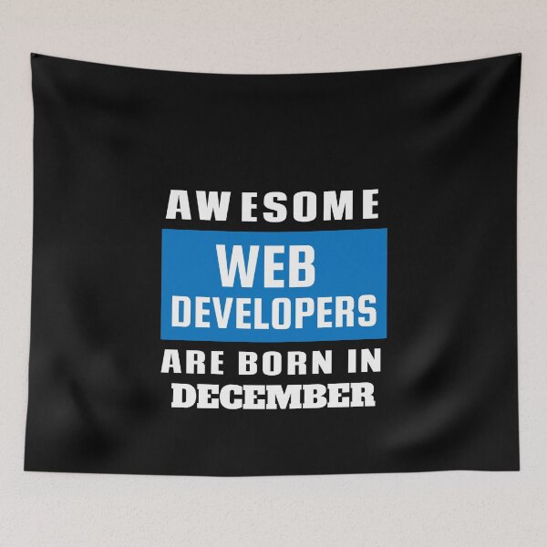 Item preview, Awesome Web Developers Are Born In December - Birthday designed and sold by Superhero Gear.