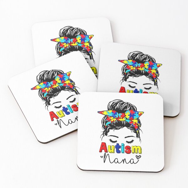 Item preview, Autism Nana Messy Bun Sunglasses Bandana Be Kind Mothers Day designed and sold by HaaChris-Artis.