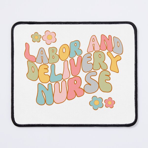 Item preview, Retro Floral Labor and Delivery Nurse - RN - Registered Nurse - Labor and Delivery Room Nurse designed and sold by CaitU.