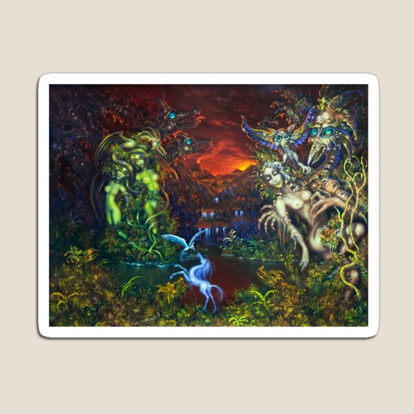 Enchanted Lake of the Secrets of Dragons Magnet