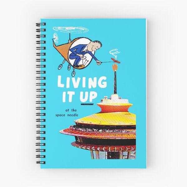 Item preview, LIVING IT UP AT THE SPACE NEEDLE - TOURIST BROCHURE designed and sold by ThrowbackAds.