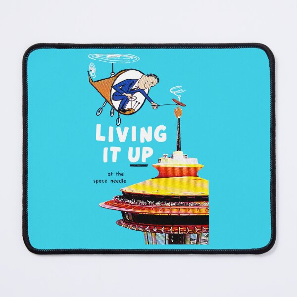 Item preview, LIVING IT UP AT THE SPACE NEEDLE - TOURIST BROCHURE designed and sold by ThrowbackAds.