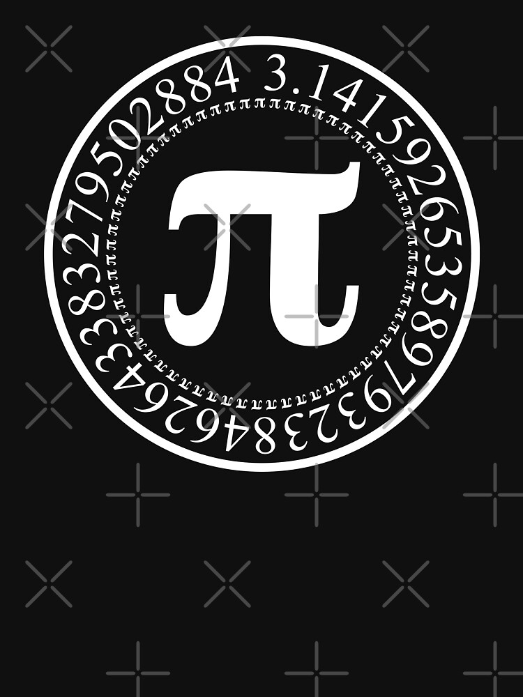 Pi Circular Digits - White Text Design for Math and Science Geeks/Nerds by geeksta