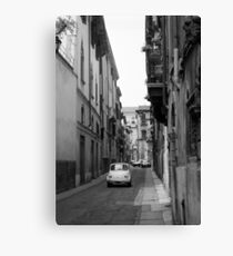 Cinquecento Fiat 500 Verona BW Canvas Print