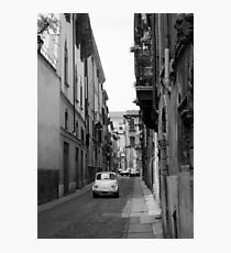 Cinquecento Fiat 500 Verona BW Photographic Print