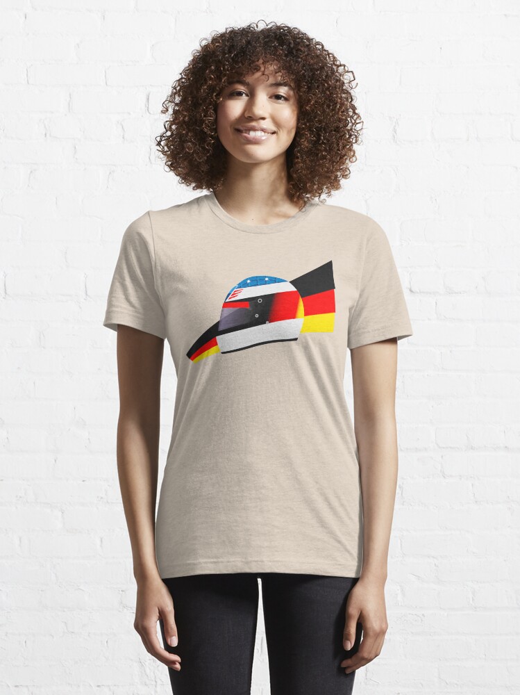 Alternate view of German racing driver helmet Essential T-Shirt