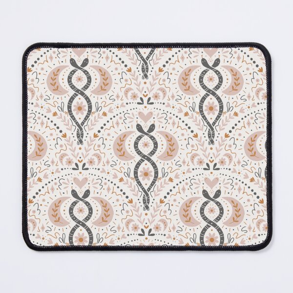 Item preview, Mystic boho snakes - blush, ochre, charcoal and cream designed and sold by Chelsea Jay.