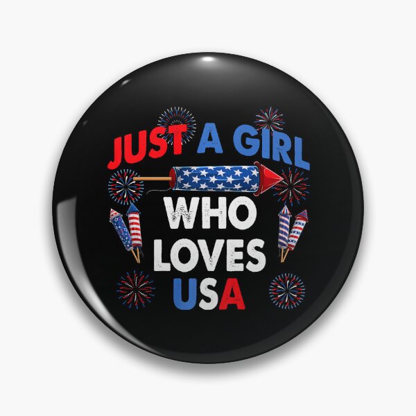 Item preview, Just a Girl Who Loves USA Funny 4th of July Fireworks Patriotic designed and sold by nwaja-art.