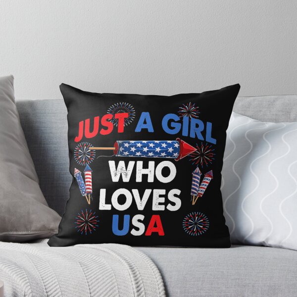 Item preview, Just a Girl Who Loves USA Funny 4th of July Fireworks Patriotic designed and sold by nwaja-art.