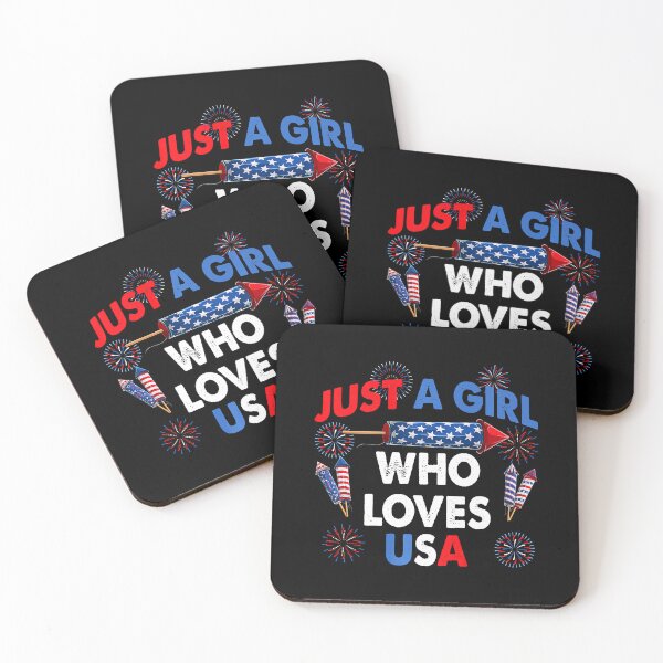 Item preview, Just a Girl Who Loves USA Funny 4th of July Fireworks Patriotic designed and sold by nwaja-art.