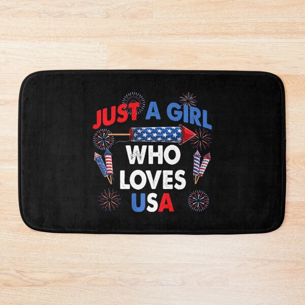 Item preview, Just a Girl Who Loves USA Funny 4th of July Fireworks Patriotic designed and sold by nwaja-art.