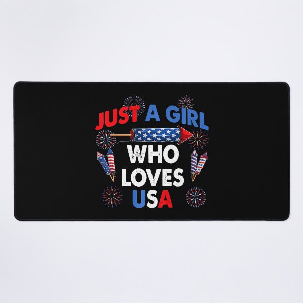 Item preview, Just a Girl Who Loves USA Funny 4th of July Fireworks Patriotic designed and sold by nwaja-art.