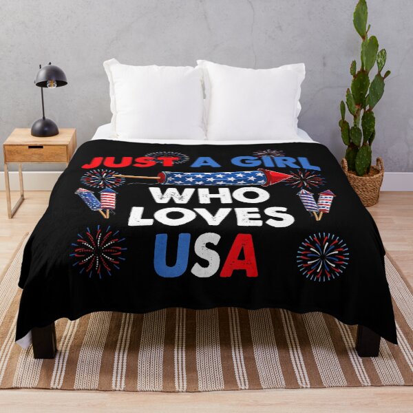 Item preview, Just a Girl Who Loves USA Funny 4th of July Fireworks Patriotic designed and sold by nwaja-art.