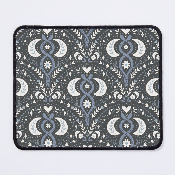 Item preview, Mystic boho snakes - blue, charcoal, white designed and sold by Chelsea Jay.