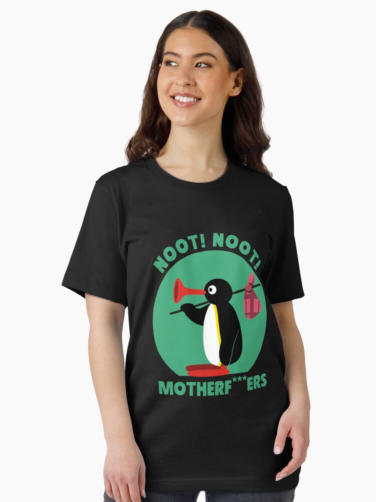 Imagen 2 de 7, Camiseta esencial con la obra no no no pingu retro vintage, diseñada y vendida por Ranscreative.