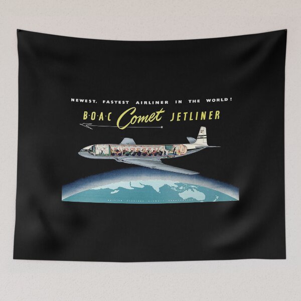 Item preview, BOAC COMET JETLINER - ADVERT designed and sold by ThrowbackAds.