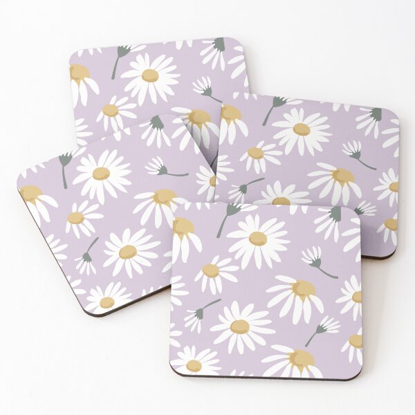 Item preview, white daisies on lavender designed and sold by daniellemah.