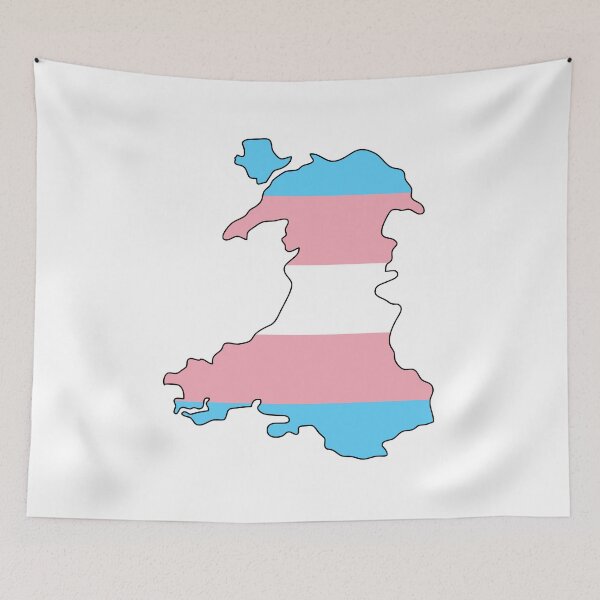 Item preview, Wales Outline - Trans Pride Flag designed and sold by uni-que-designs.