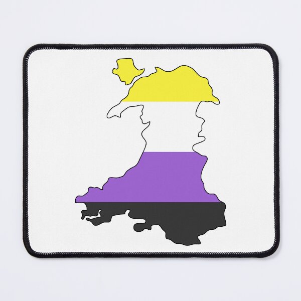 Item preview, Wales Outline - Nonbinary Pride Flag designed and sold by uni-que-designs.