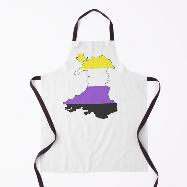 Item preview, Wales Outline - Nonbinary Pride Flag designed and sold by uni-que-designs.
