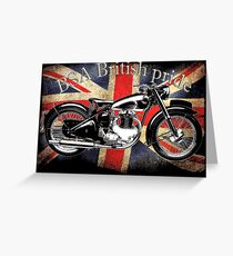 Vintage Classic British BSA Motorcycle Icon Greeting Card