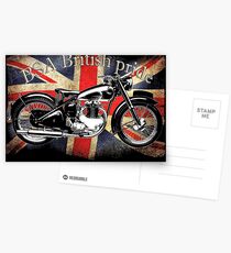 Vintage Classic British BSA Motorcycle Icon Postcards