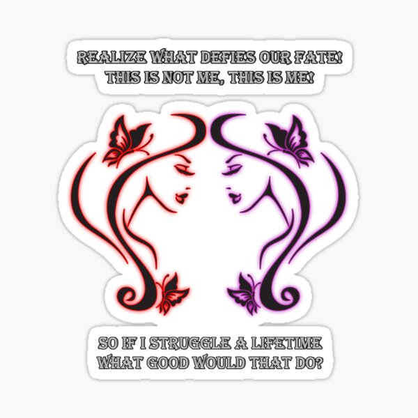 "self vs self" Sticker by Teodosija | Redbubble