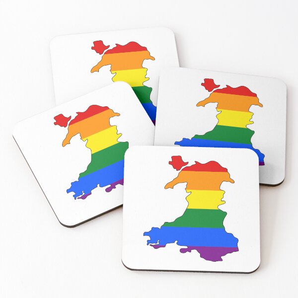 Item preview, Wales Outline - Gay Pride Flag designed and sold by uni-que-designs.