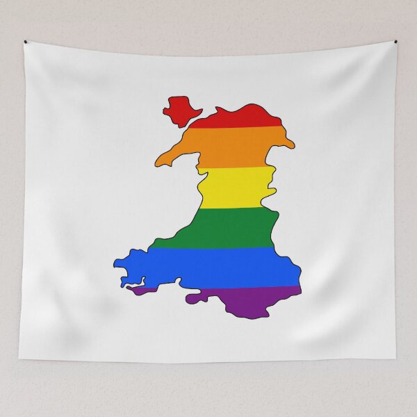 Item preview, Wales Outline - Gay Pride Flag designed and sold by uni-que-designs.