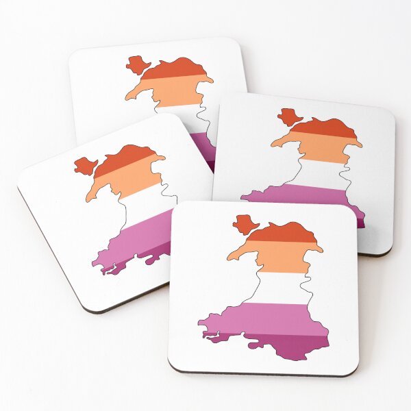 Item preview, Wales Outline - Lesbian Pride Flag designed and sold by uni-que-designs.