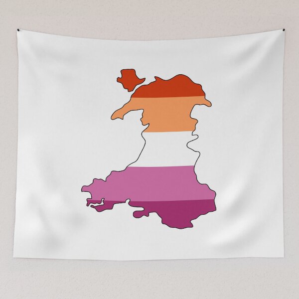Item preview, Wales Outline - Lesbian Pride Flag designed and sold by uni-que-designs.