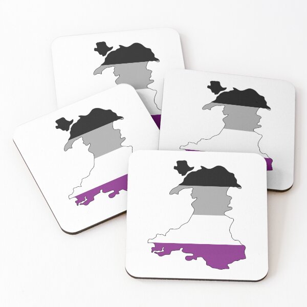 Item preview, Wales Outline - Ace Pride Flag designed and sold by uni-que-designs.