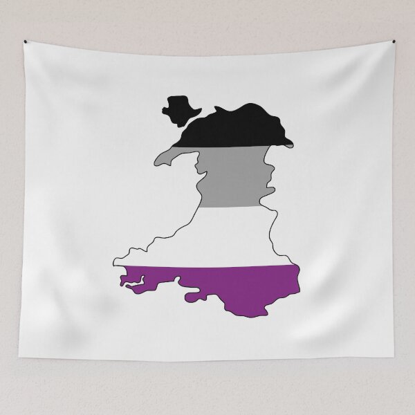 Item preview, Wales Outline - Ace Pride Flag designed and sold by uni-que-designs.