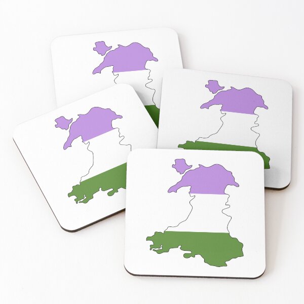 Item preview, Wales Outline - Genderqueer Pride Flag designed and sold by uni-que-designs.