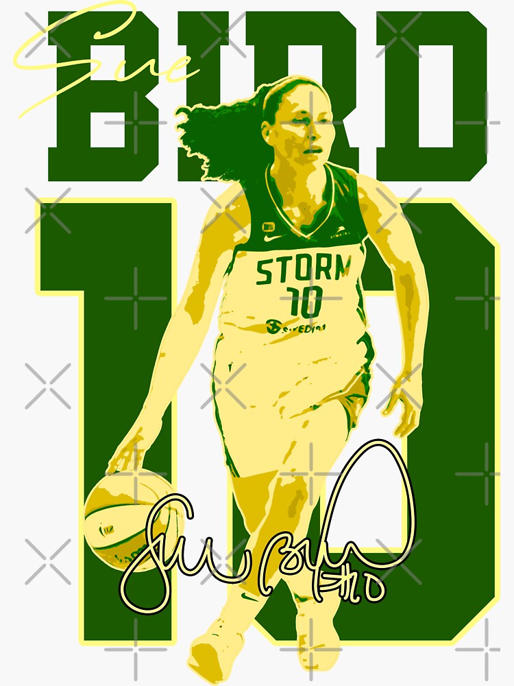 Pegatina «Sue Bird Legend Baloncesto 3000 Asistencias Signature Retro