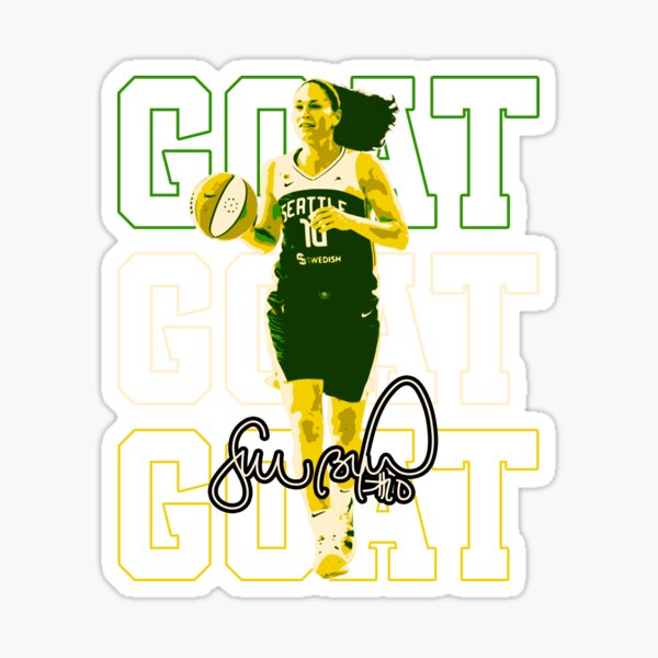 Pegatina «Sue Bird Legend Baloncesto 3000 Asistencias Signature Retro